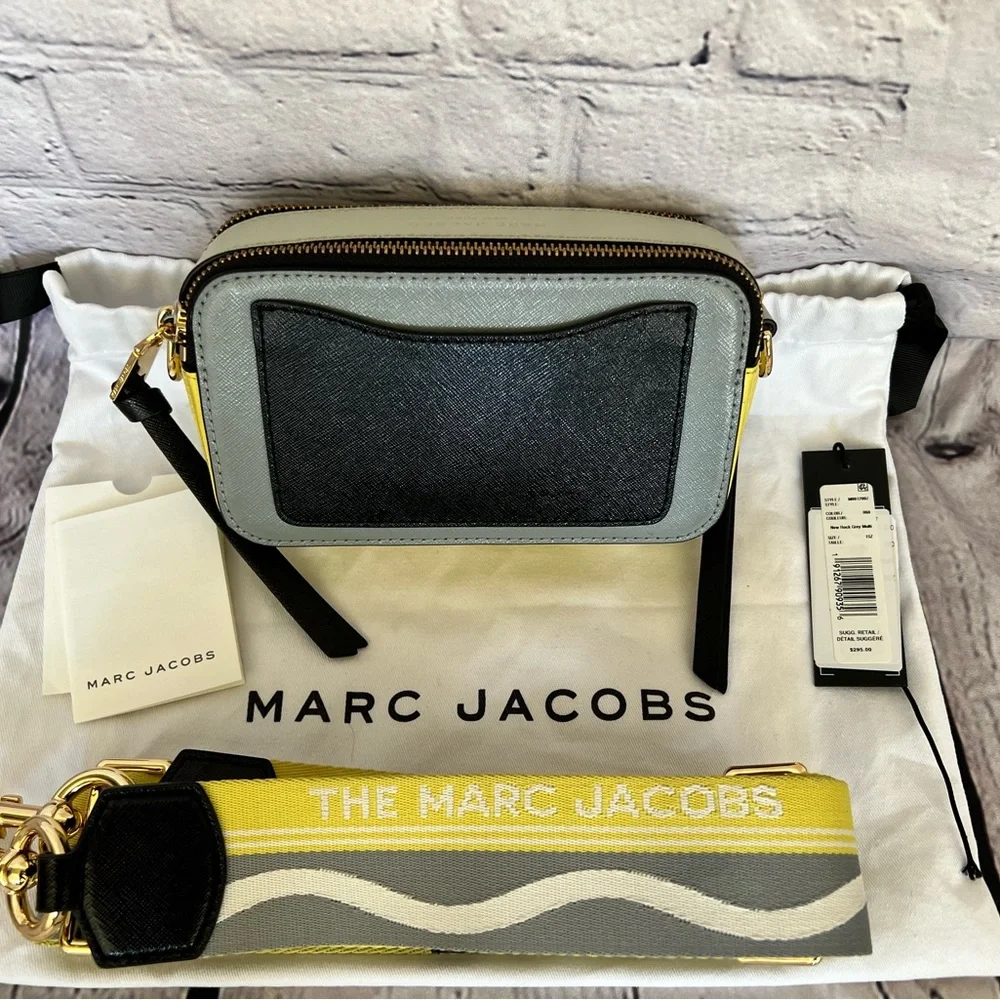 BNWT!  Marc Jacobs THE SNAPSHOT Crossbody Bag (New Rock Grey Multi) - Picture 2 of 11